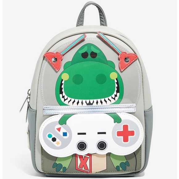 Loungefly Disney Pixar Toy Story Rex Video Game Controller Mini Backpack - Picture 2 of 5
